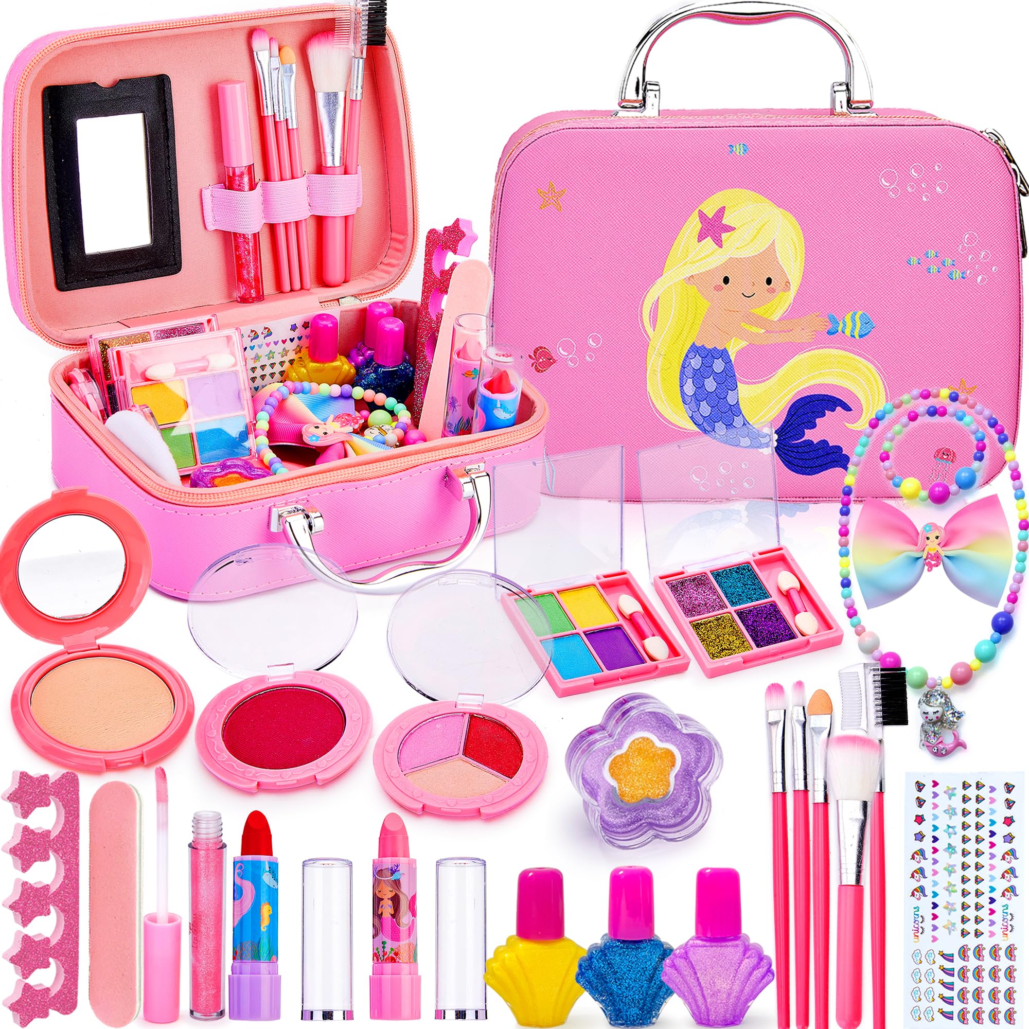 Lubibi Sirena Set Trucco Lavabile per Bambini 24 Pezzi