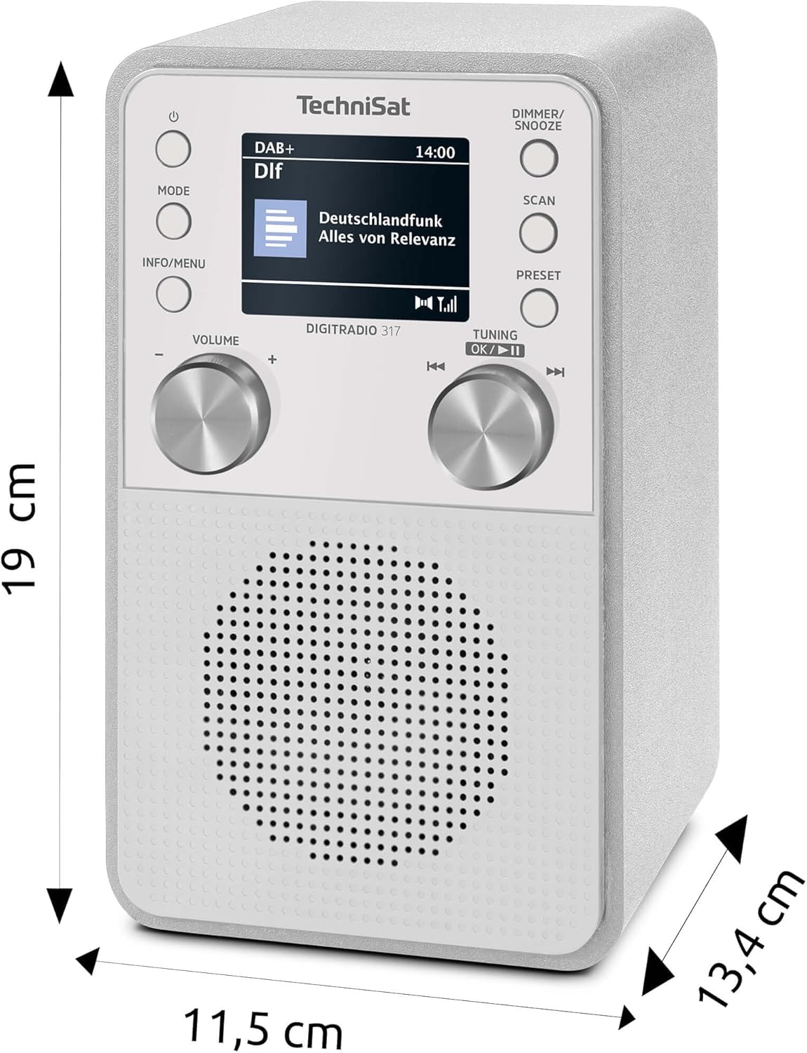Technisat DIGITRADIO 317 - Radio DAB+ FM 3 Watt, Bianco - immagine 7