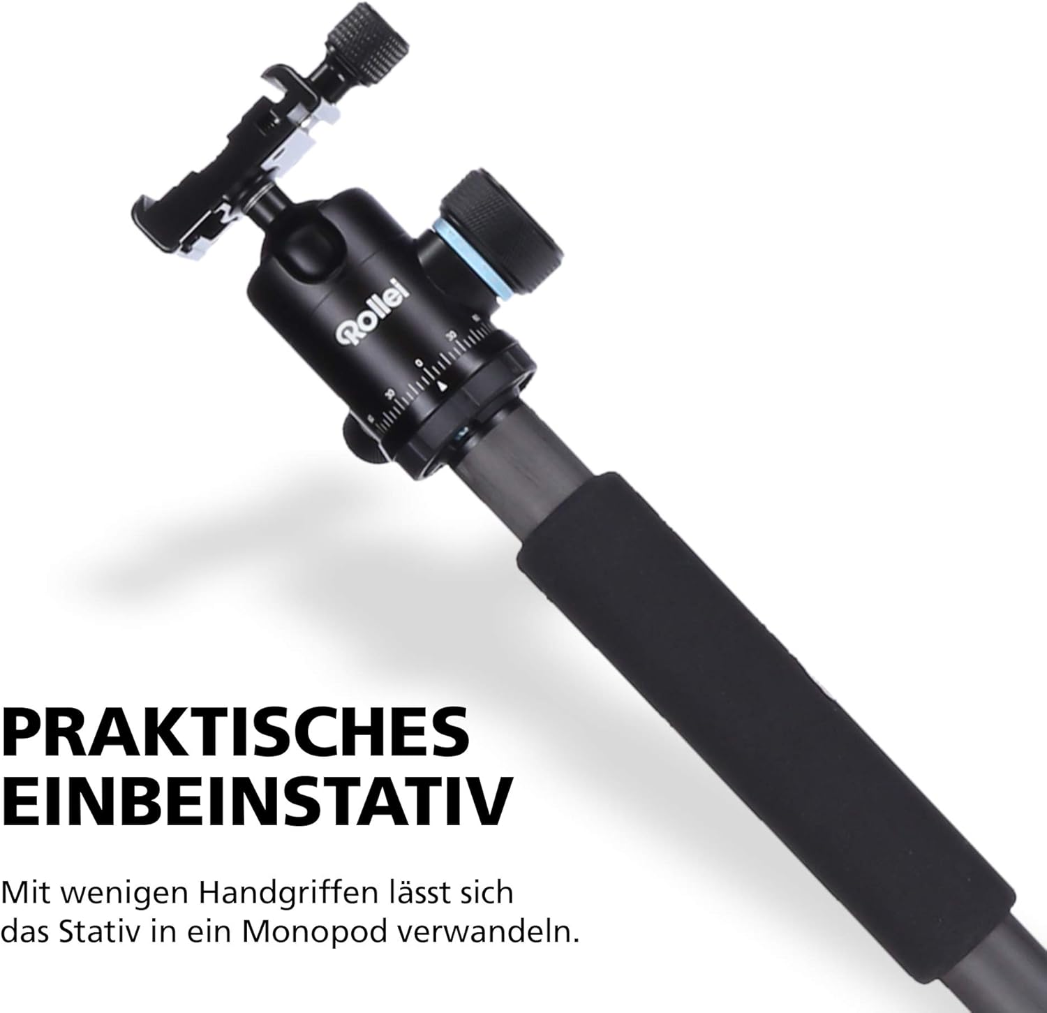 Rollei CT-5C - Treppiede Compatto con Testa a Sfera, Nero - immagine 5