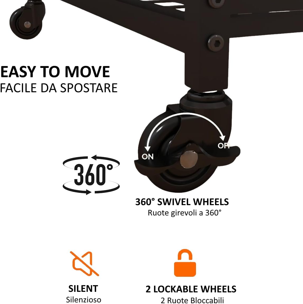 Rastrelliera per Manubri con Ruote - immagine 3