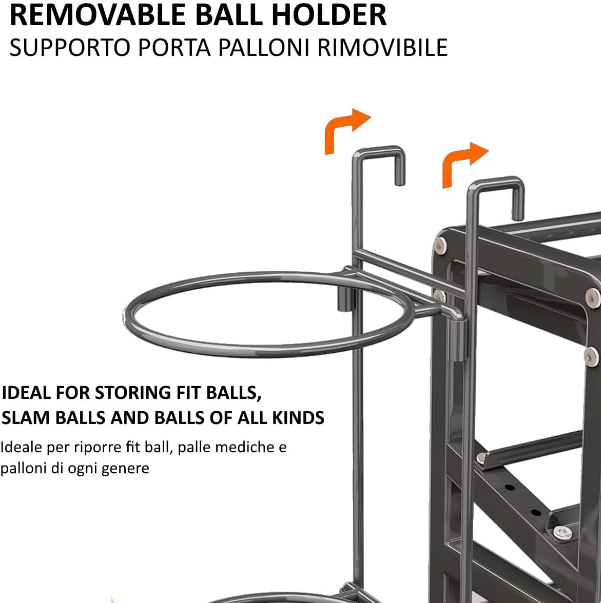 Rastrelliera per Manubri con Ruote - immagine 6