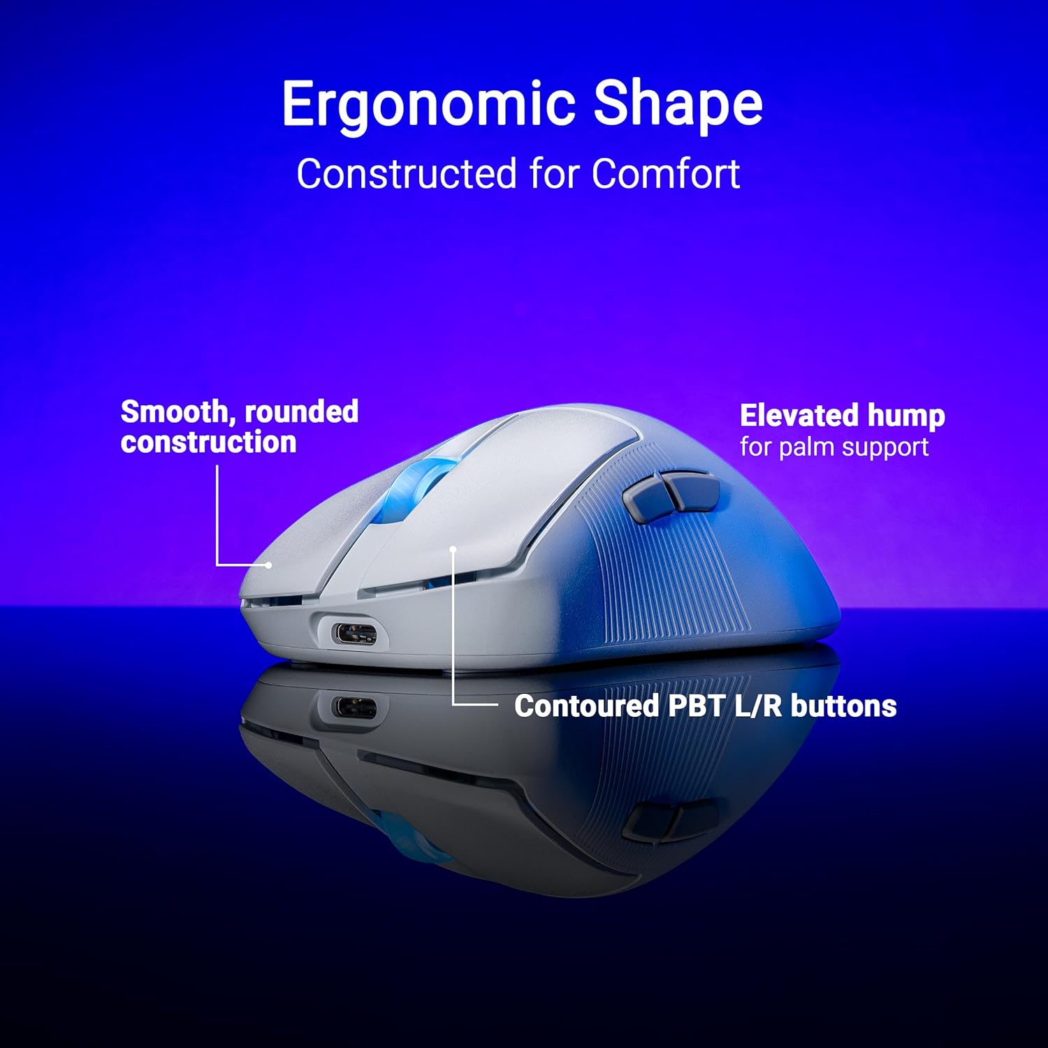 Asus ROG Keris II Ace - Mouse Gaming Wireless 54g, Bianco - immagine 2