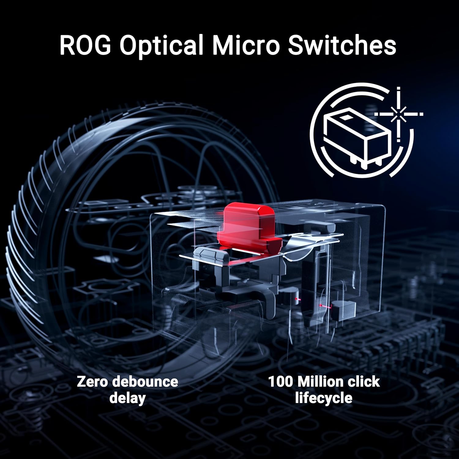 Asus ROG Keris II Ace - Mouse Gaming Wireless 54g, Bianco - immagine 7