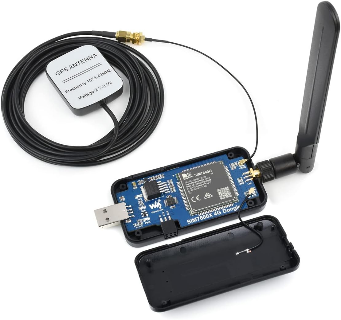 Waveshare SIM7600G-H 4G DONGLE, with Antenna, Compatible with Windows/Linux - immagine 4