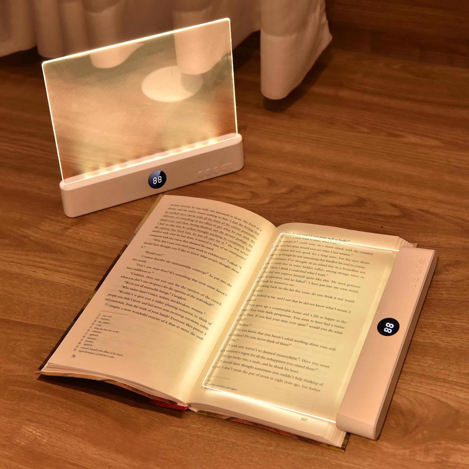 Luce LED per Libro e Notturna 2 in 1 (Rosa)
