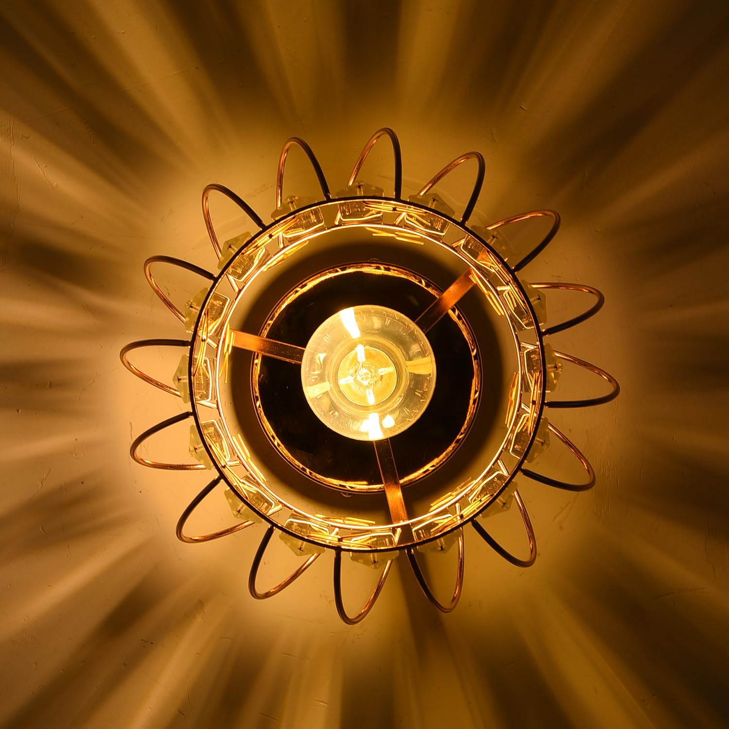 Anwio Lampada da Soffitto Cristallo E27 22.5 CM - immagine 5