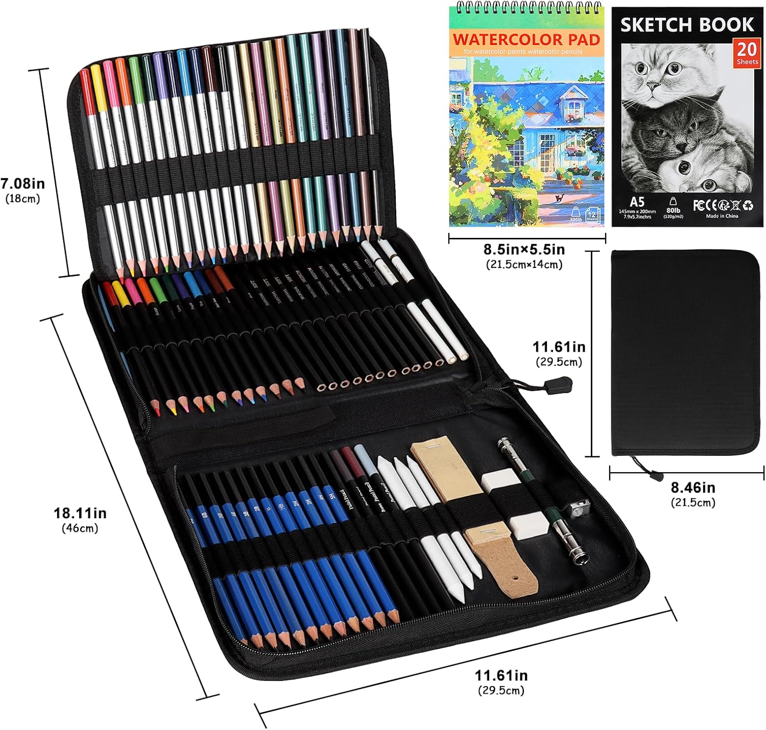 Tavada Kit Disegno Professionale 76 Pezzi - immagine 6