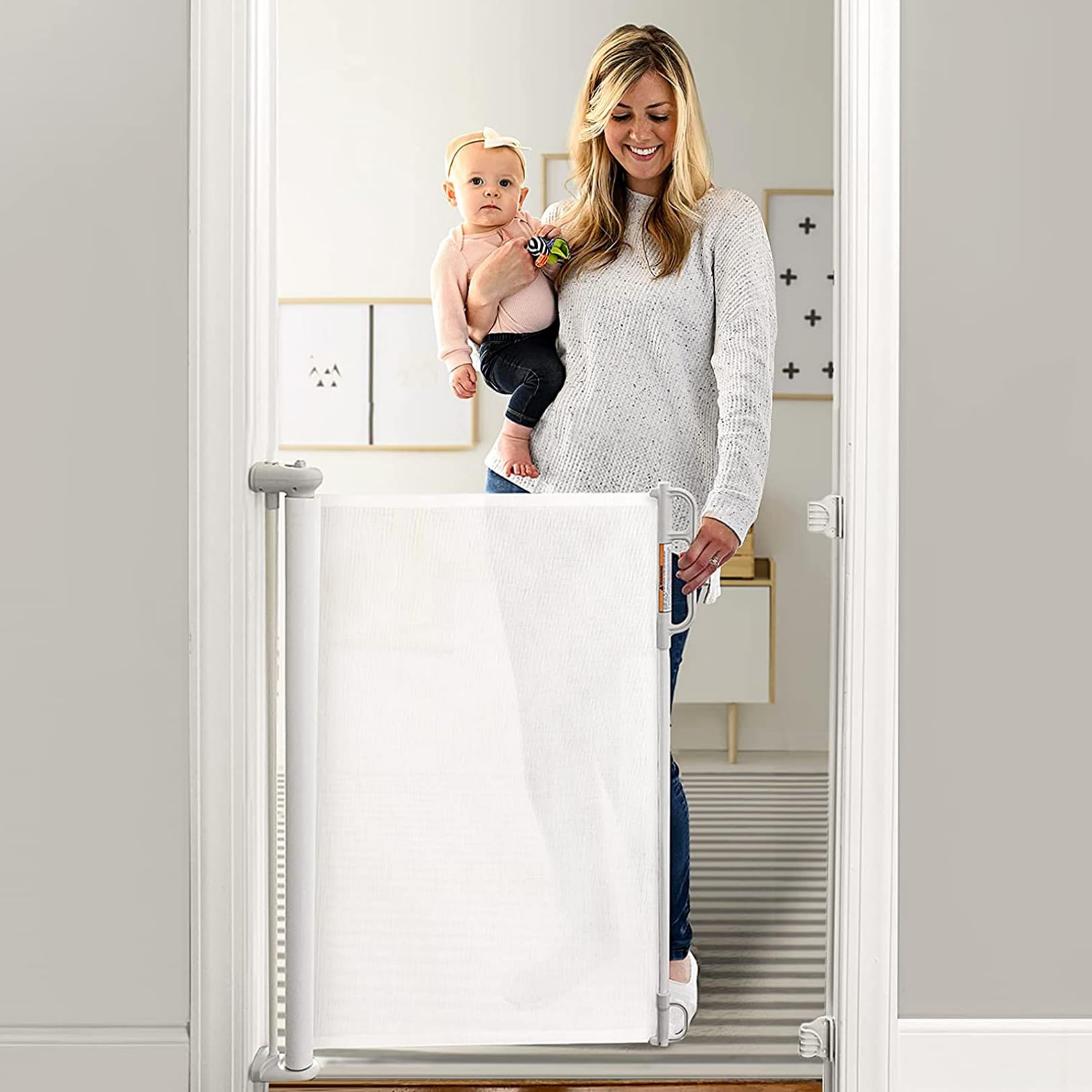 Momcozy Cancelletto per Bambini Estensibile 0-140 cm, Bianca