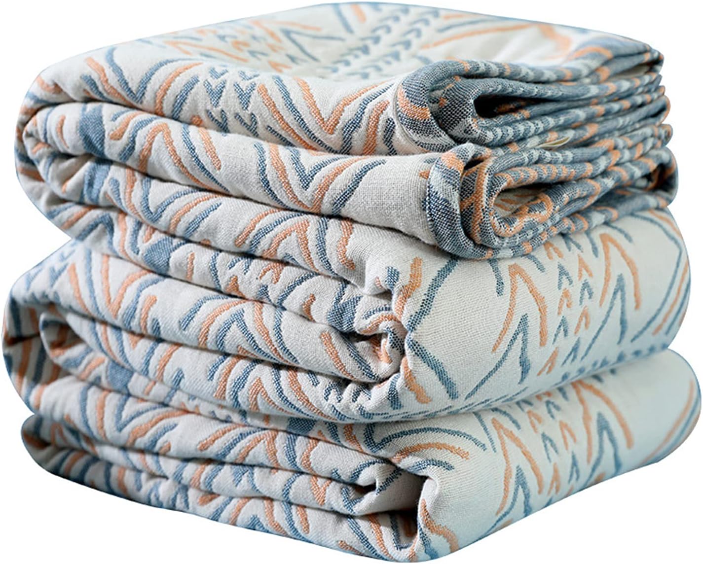 Coperta in Cotone 200x230 cm - Grigio/Beige - immagine 1