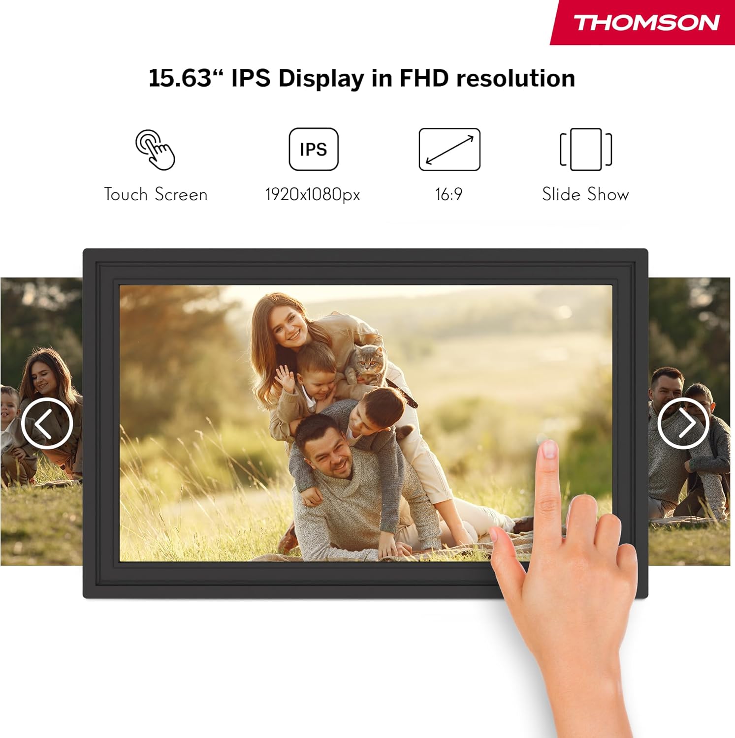 Thomson Cornice Digitale 15 Pollici Full HD Nera - immagine 5