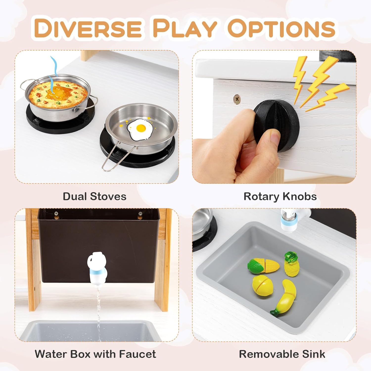 Fantask Cucina per Bambini in Legno di Abete - immagine 4