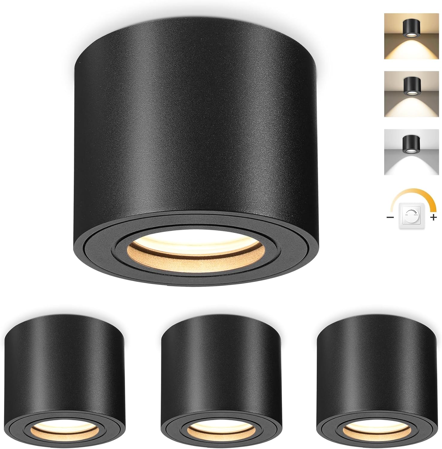 Faretto da Soffitto LED Dimmerabile IP44 - 4 Pezzi - immagine 1