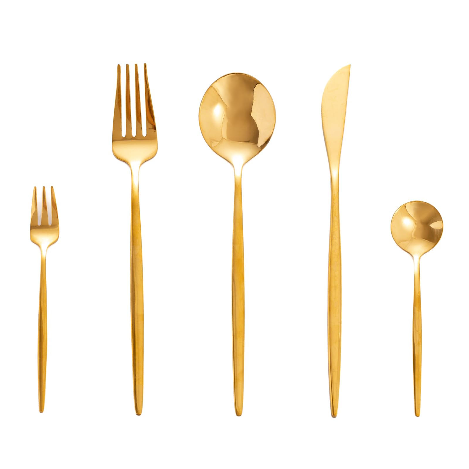 Swison Set Posate Dorate 60 Pezzi per 12 Persone