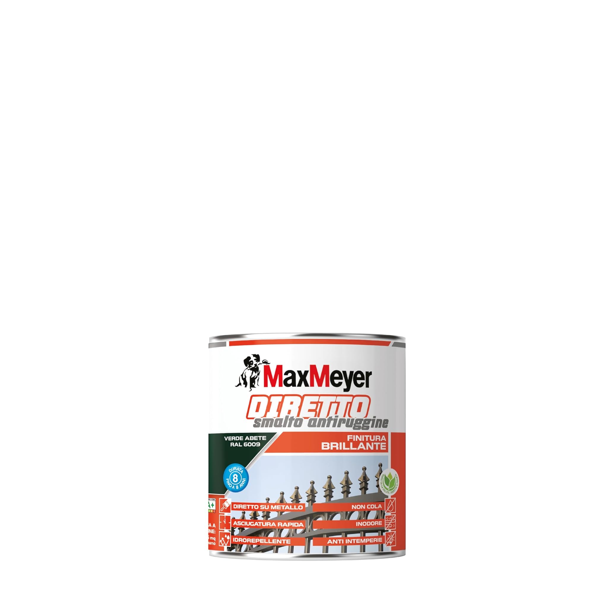 Maxmeyer Diretto Antiruggine Brillante R6010 Verde Abete 0.75 L