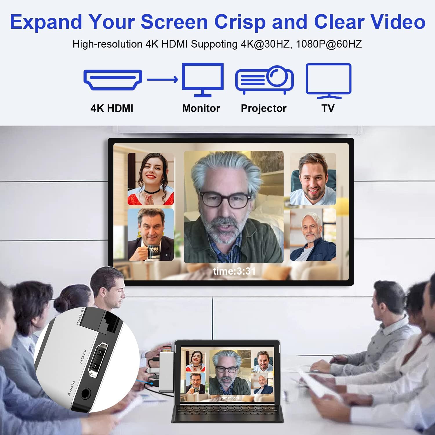 Surface Pro 9 Hub Dock Station Triplo Display - immagine 3