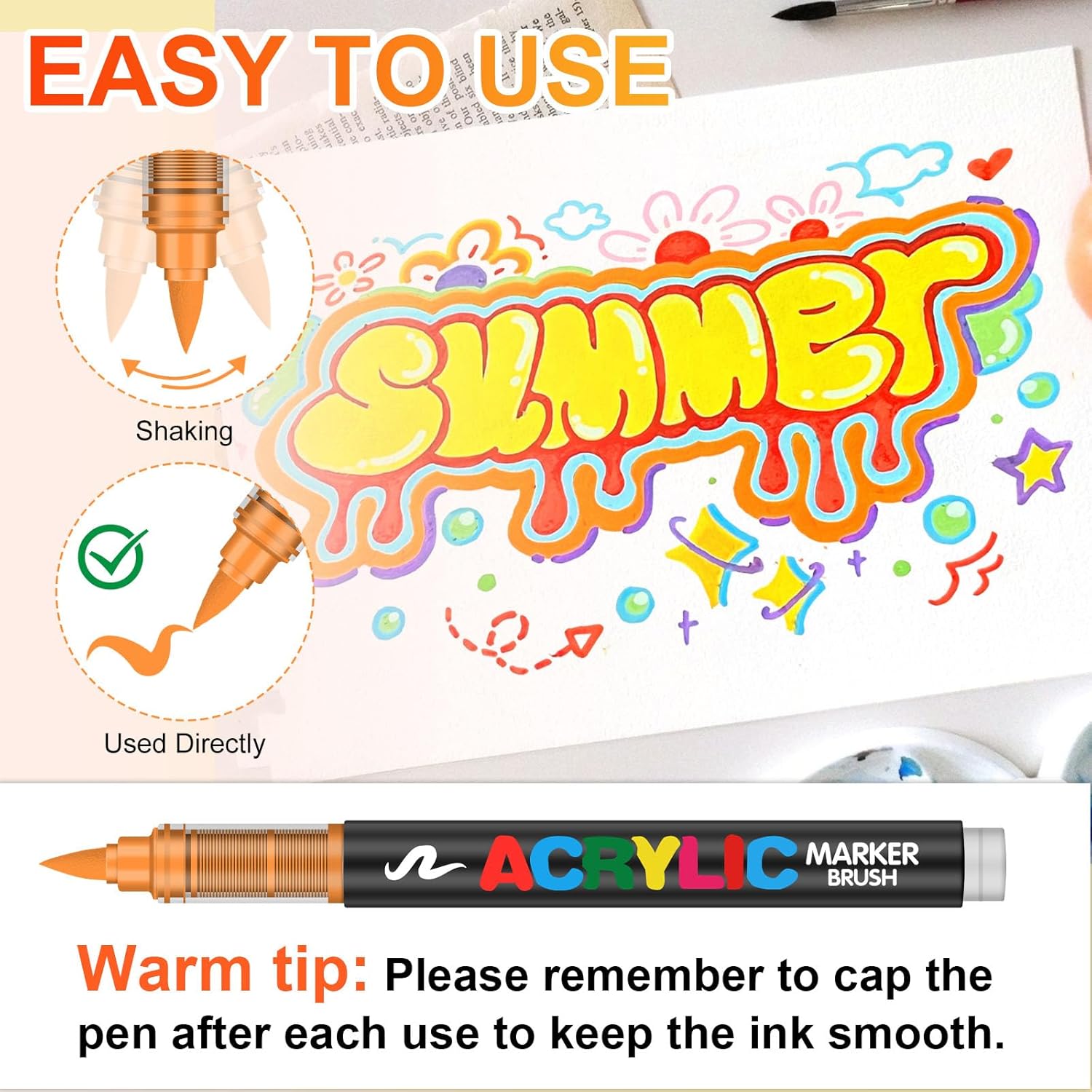 Laconile Set 288 Pennarelli Acrilici Brush Pen - immagine 5