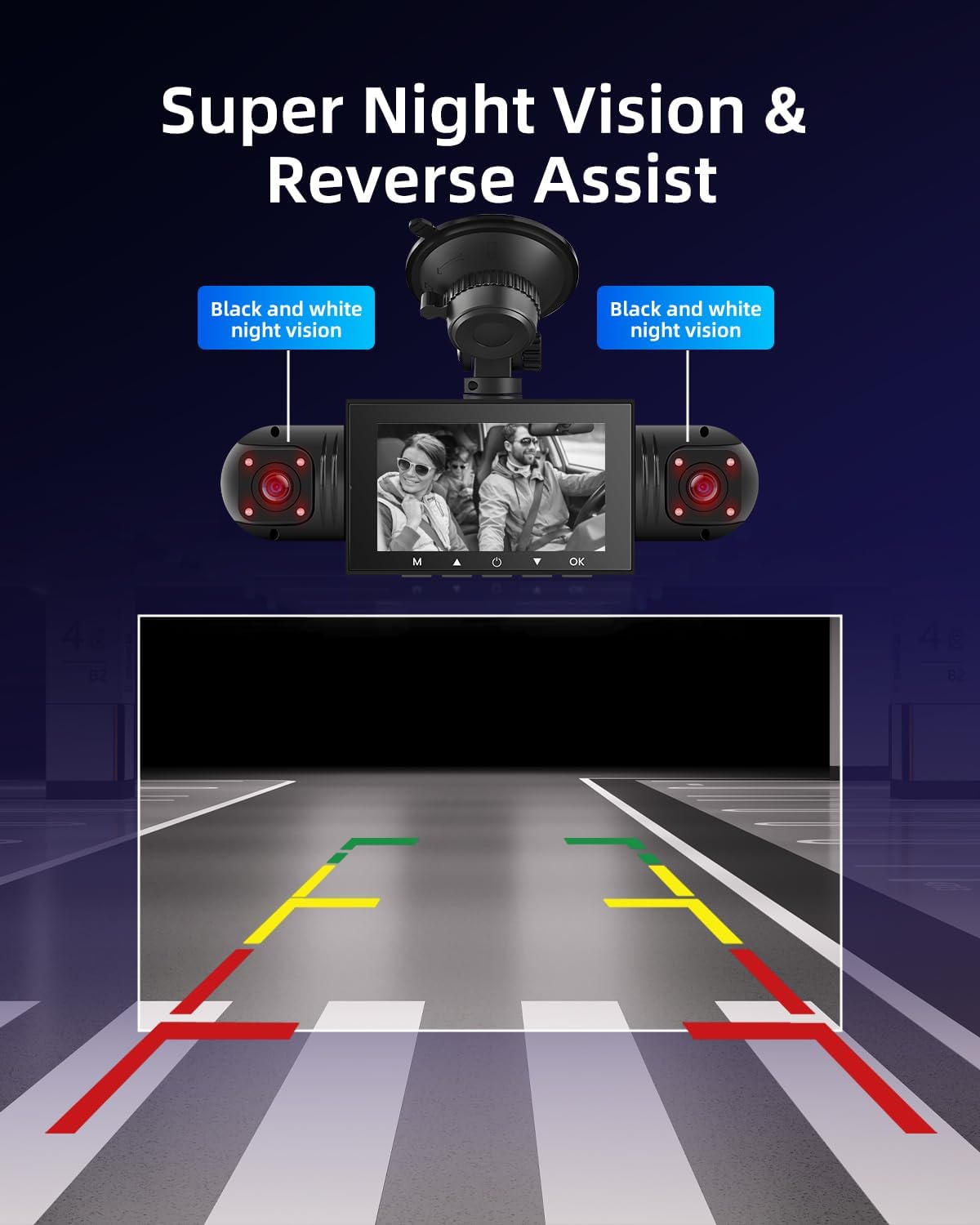 Nhopeew Dashcam 4 Canali 360° 1080P per Auto - immagine 5