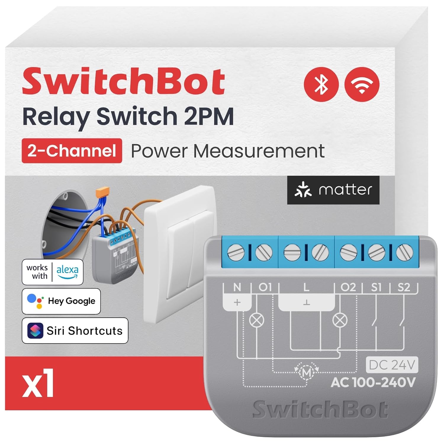 Switchbot Interruttore WiFi 2PM 16A - immagine 1