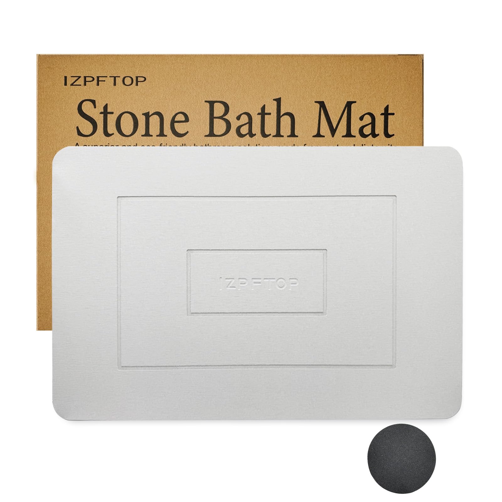 Tappeto Bagno Diatomite Assorbente Antiscivolo 60x39cm, Bianco