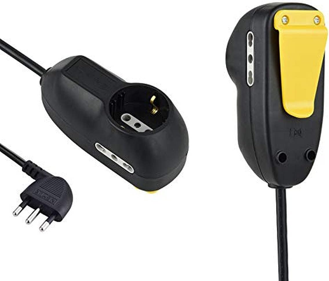 Electraline 62057 Multipresa Lavoro 3 Posti 5m, Nera - immagine 1