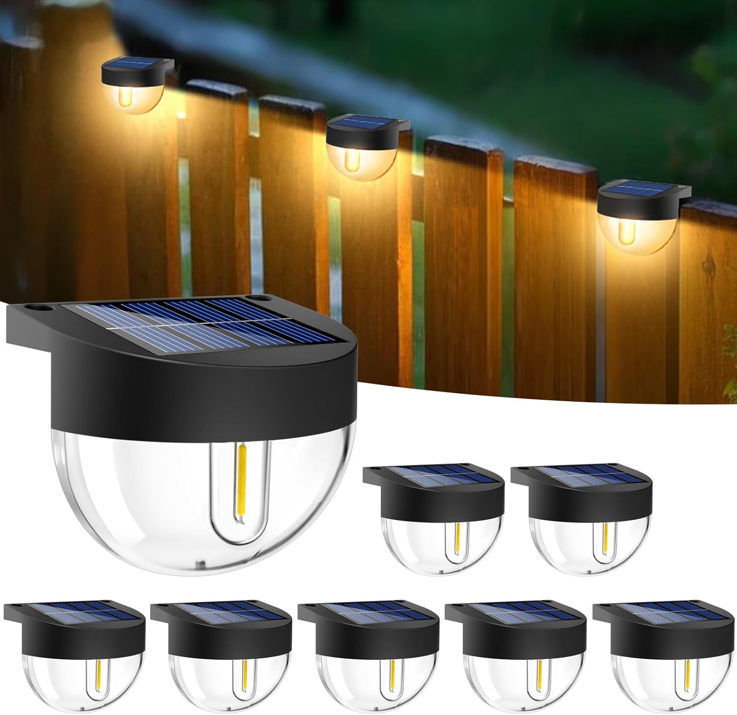 Btfarm 8 Lampade Solari da Giardino LED, Bianco Caldo - immagine 1