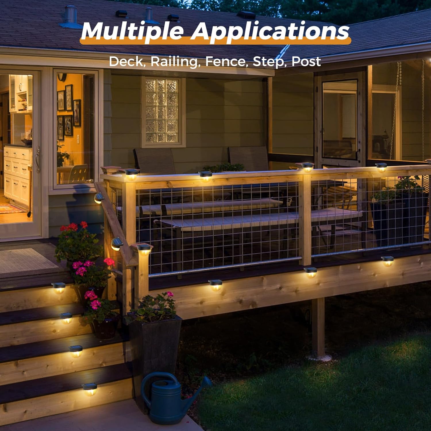 Btfarm 8 Lampade Solari da Giardino LED, Bianco Caldo - immagine 4