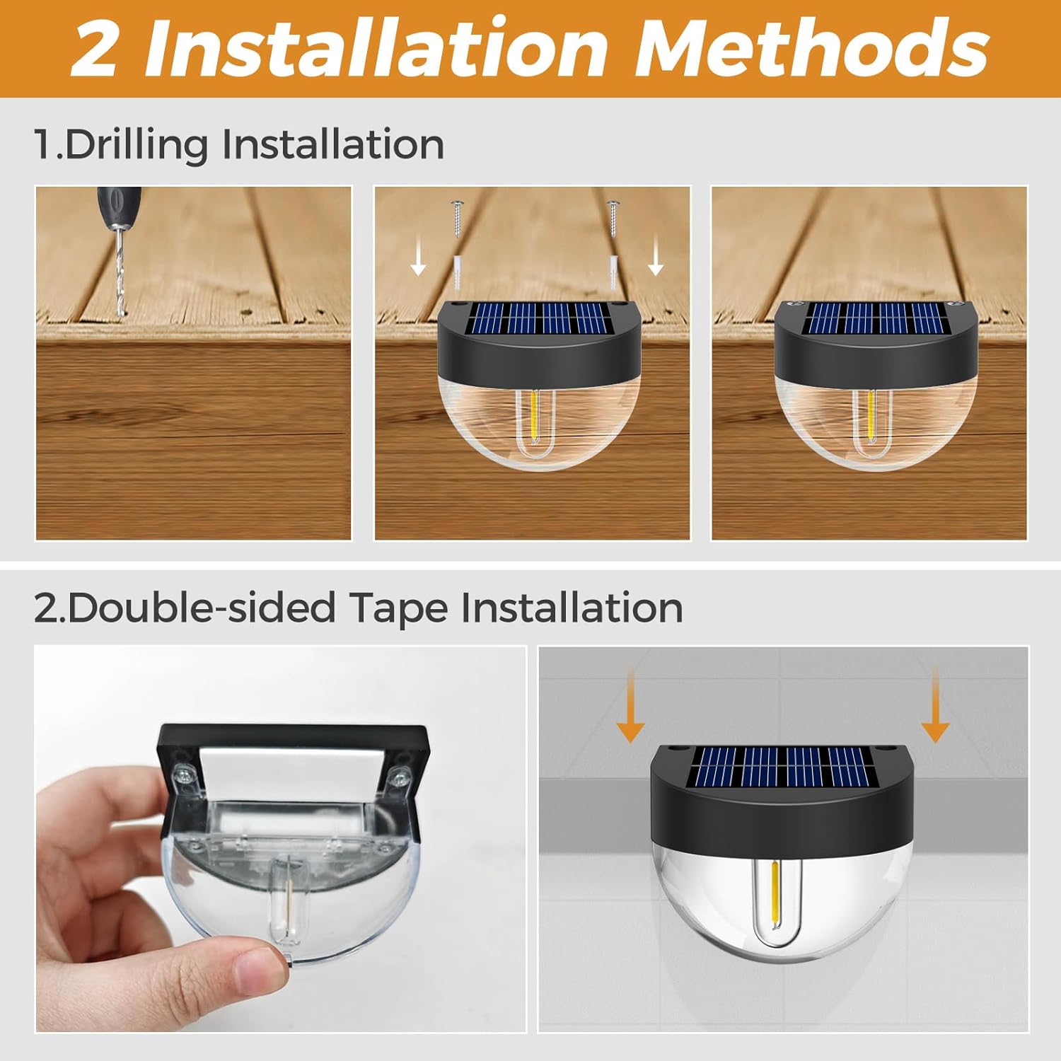 Btfarm 8 Lampade Solari da Giardino LED, Bianco Caldo - immagine 5