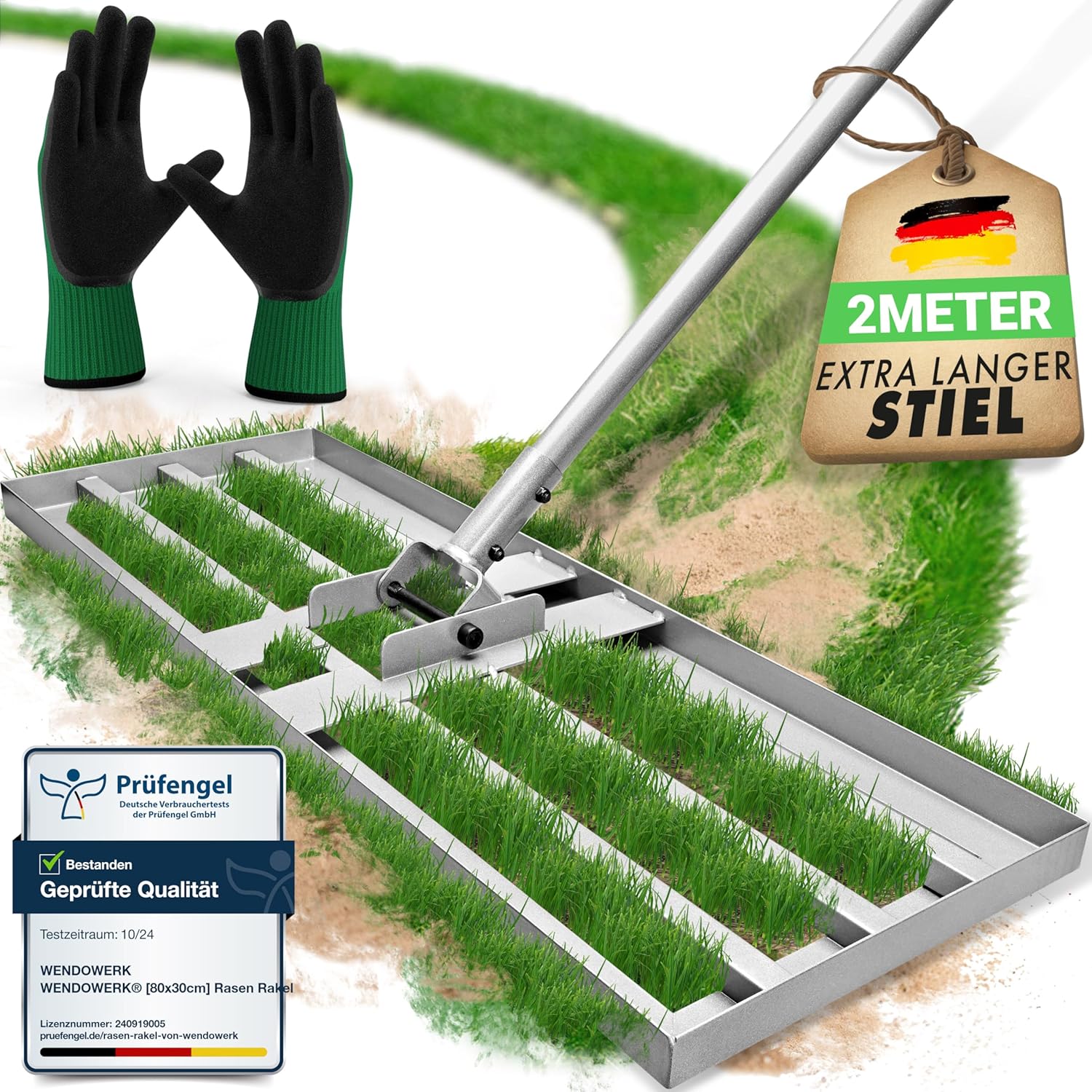 WENDOWERK® 80 x 30 cm estrattore prato inclusi guanti e accessori