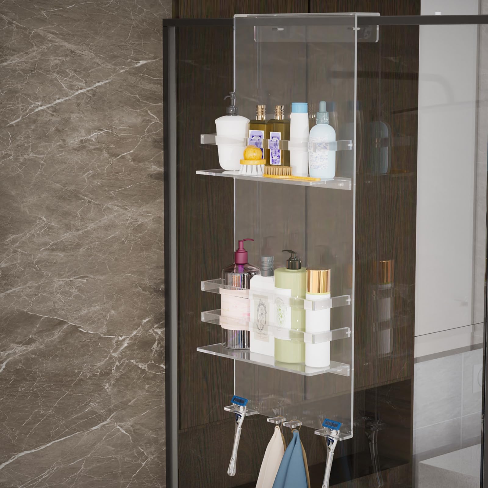 Nynelly Mensola Doccia in Acrilico Senza Foratura