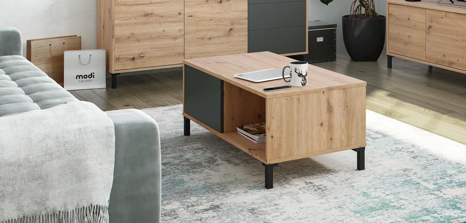 Dmora Tavolino da Salotto Evansville 100x50h40 cm