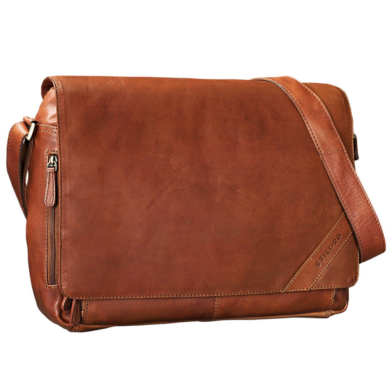 STILORD 'Nick' Borsa Messenger in Pelle Vintage