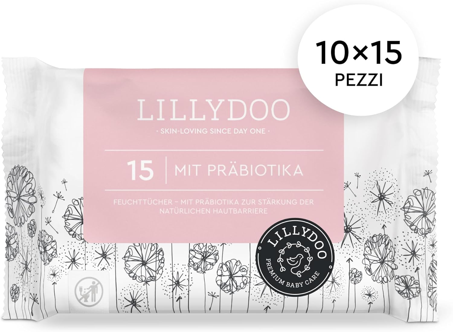 Lillydoo Salviettine con Prebiotici, 900 Unità - immagine 2