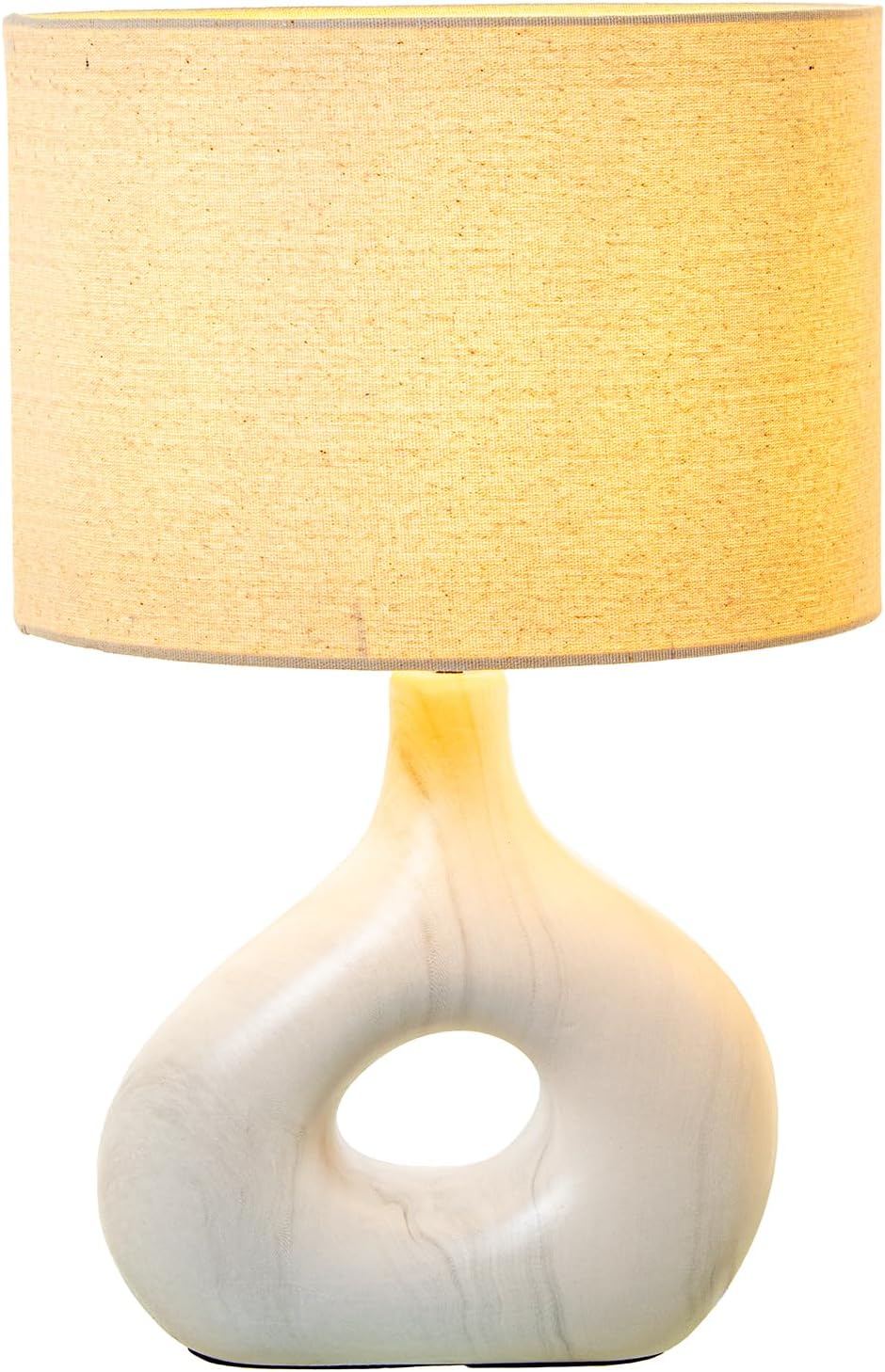 LÁMPARA SOBREMESA CERÁMICA BLANCA, 1XE27 MAX.40W_°32X50CM BASE:26X9,5X26,5CM - immagine 2