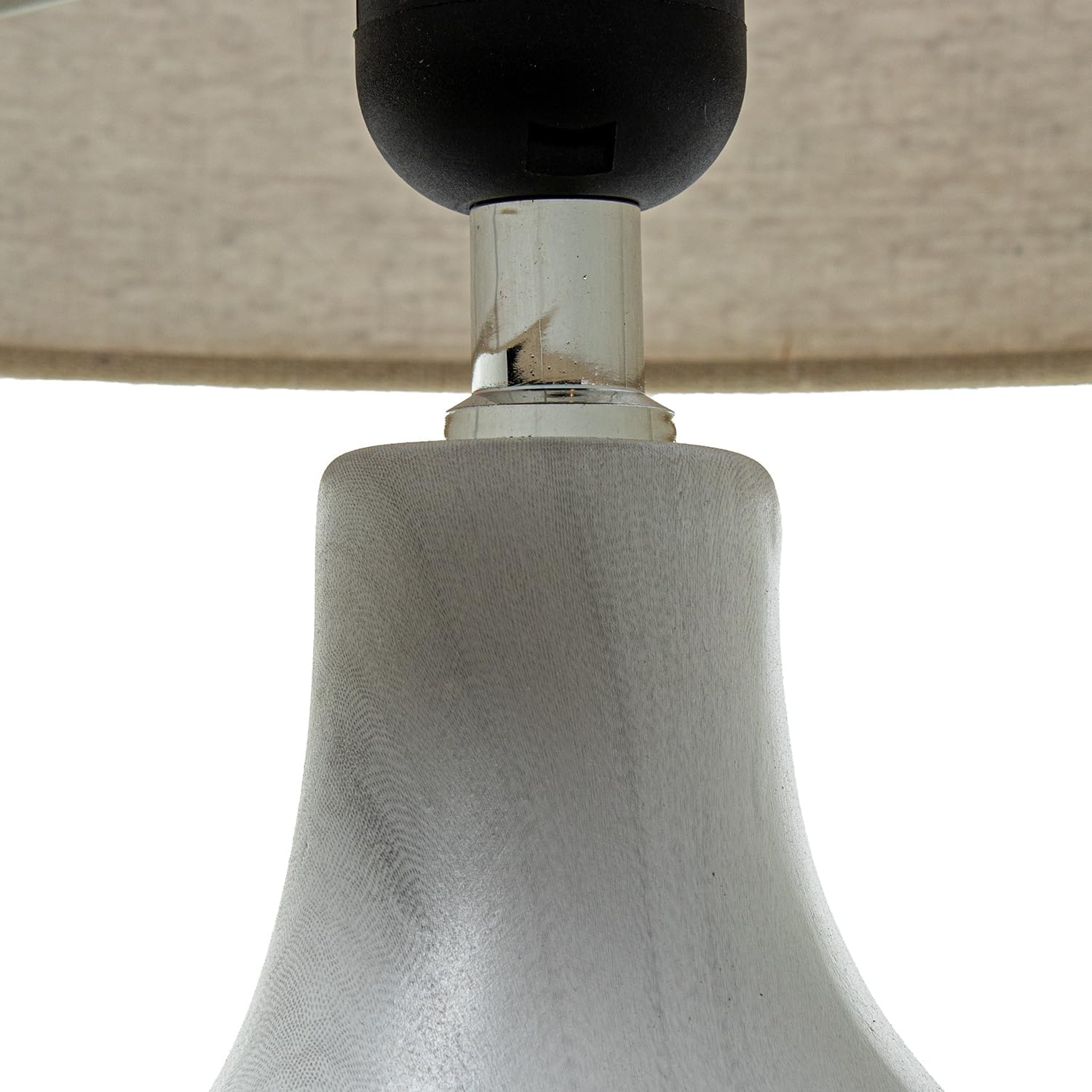 LÁMPARA SOBREMESA CERÁMICA BLANCA, 1XE27 MAX.40W_°32X50CM BASE:26X9,5X26,5CM - immagine 4