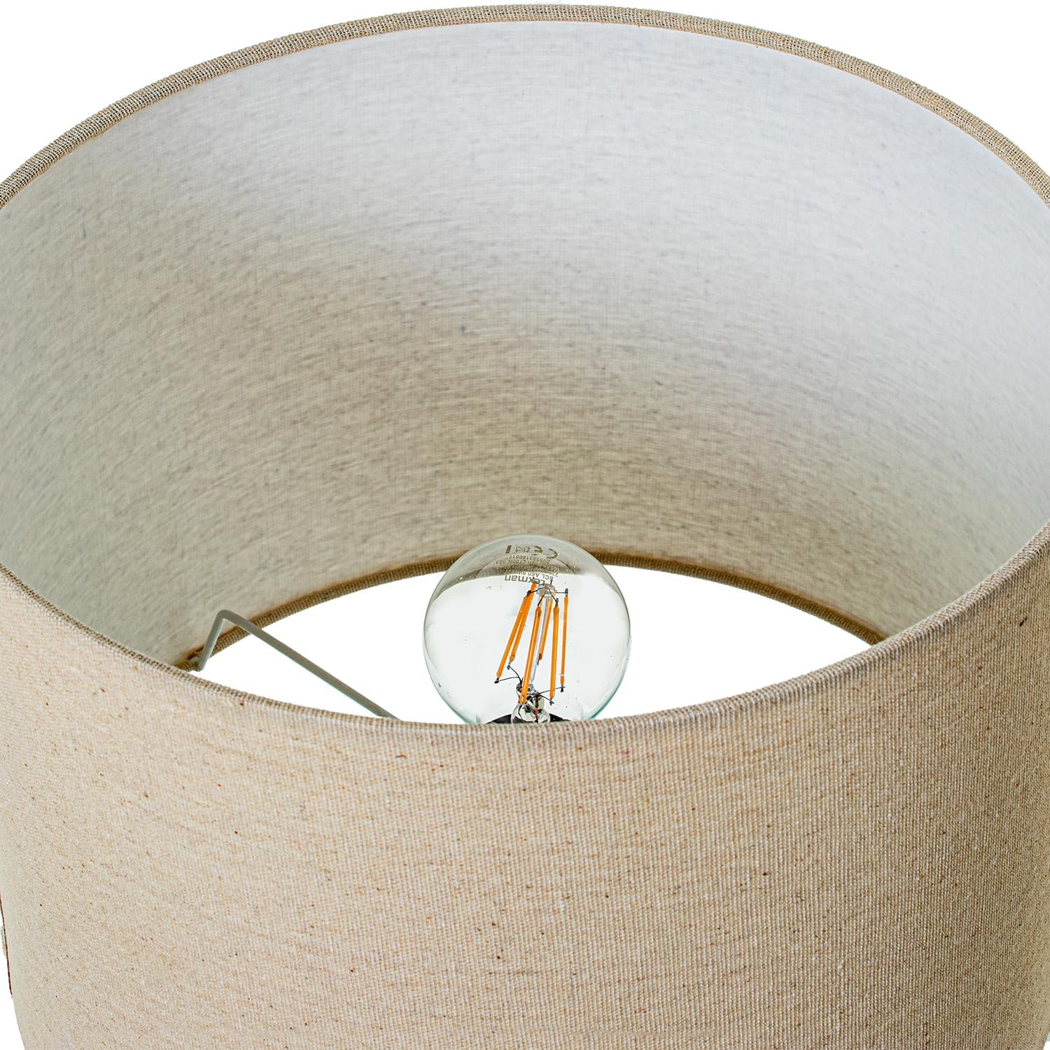 LÁMPARA SOBREMESA CERÁMICA BLANCA, 1XE27 MAX.40W_°32X50CM BASE:26X9,5X26,5CM - immagine 6