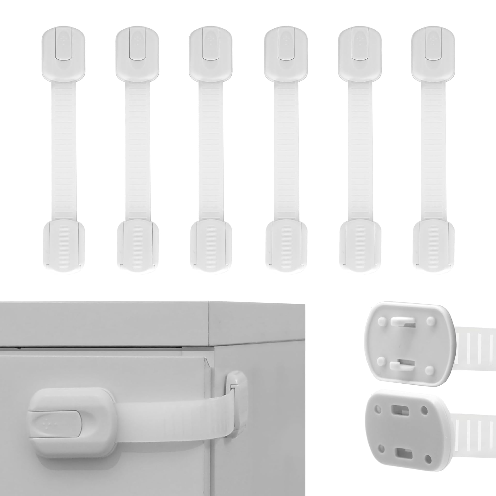 Blocca Cassetti per Bambini con Adesivi 3M - Set 6 Pezzi Chiusura Cassetti Per Bambini