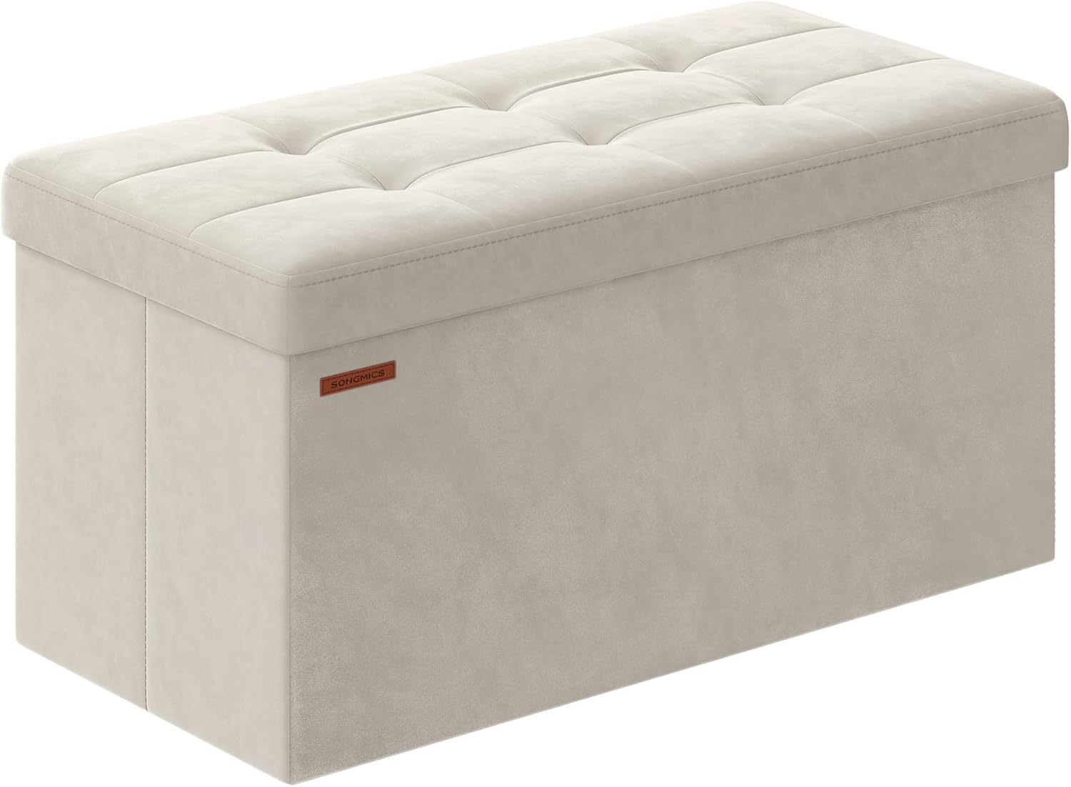 Songmics Cassapanca Pouf Contenitore Pieghevole 38x76x38 cm - immagine 1