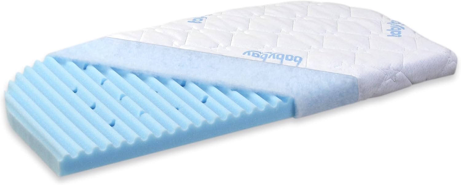 Babybay 160539 Mattress Medicott Wave, Bianco