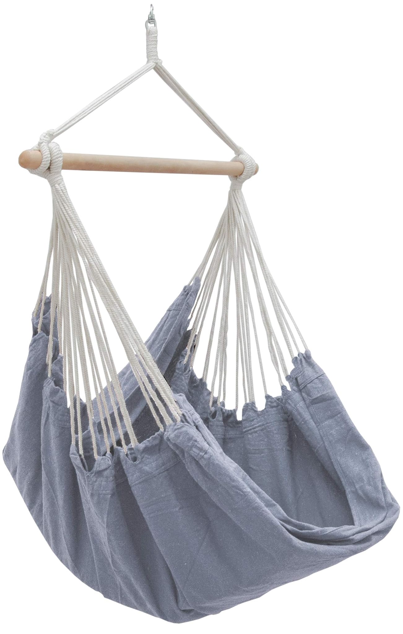 AMANKA XXL Sedia Sospesa di Tela 185x130 Sedile Sospeso Gira 360° Grigio Lilla