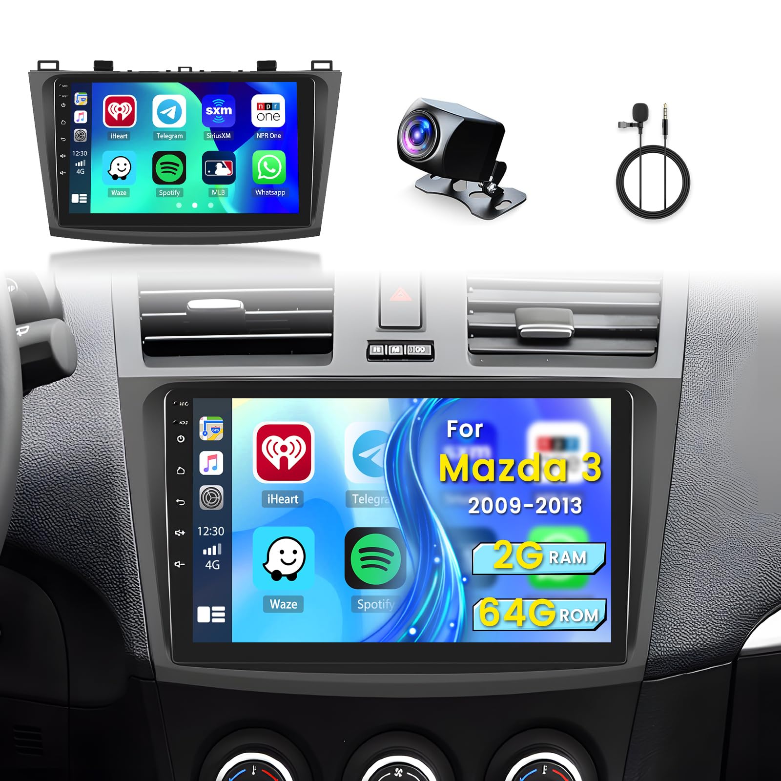 Inefala Autoradio Android 13 per Mazda 3 2009-2013