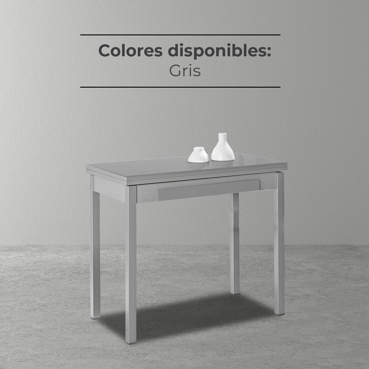 ASTIMESA Tavolo da cucina tipo libro grigio 80 x 40 cm - immagine 7