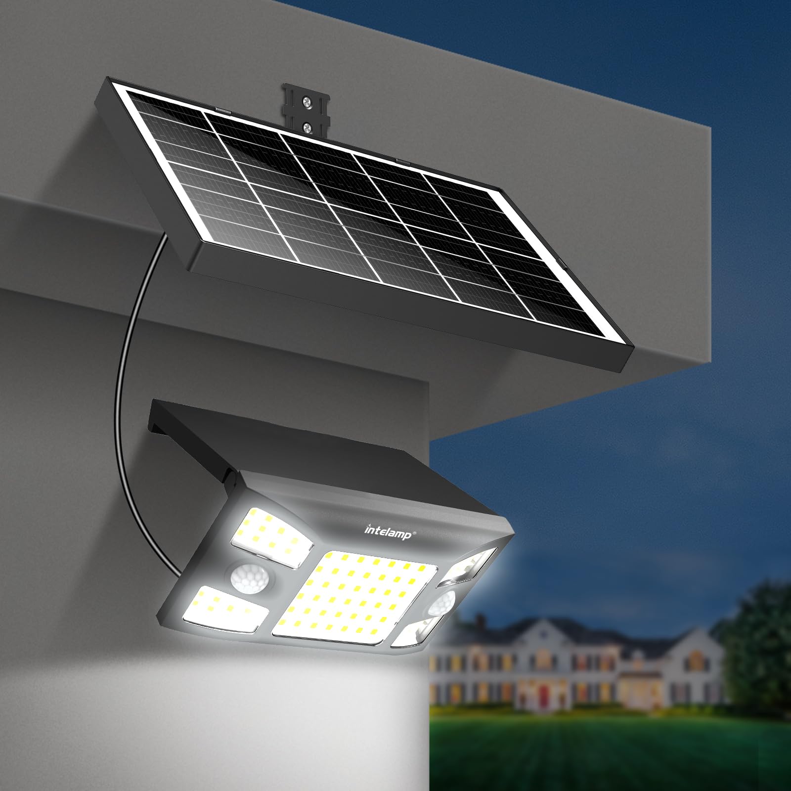 Intelamp Faretto LED Esterno con Sensore Movimento 2000LM