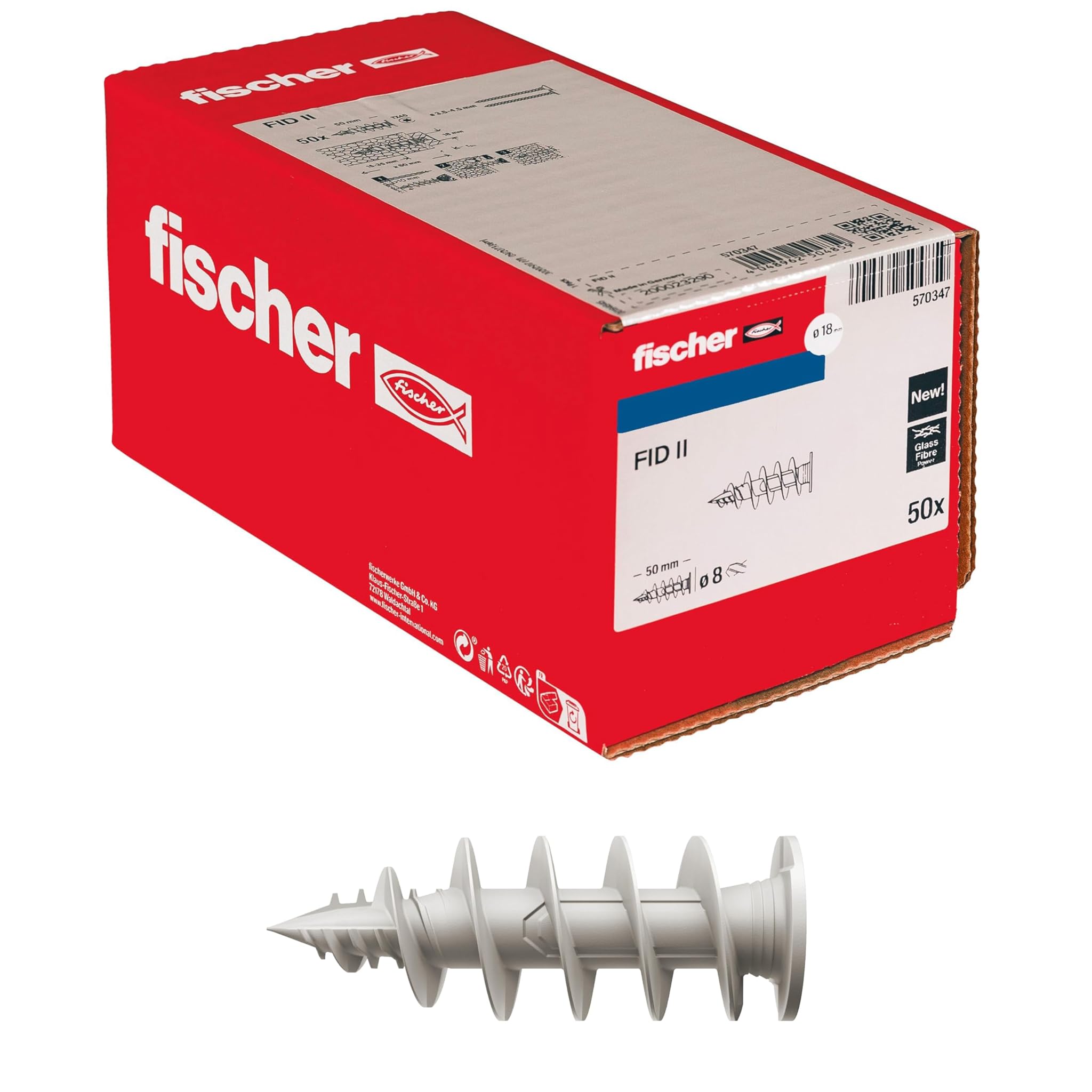 Fischer FID II 50 mm - 50x Tasselli per Cappotto