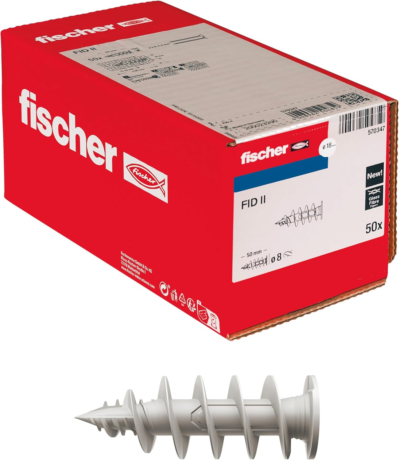Fischer FID II 50 mm - 50x Tasselli per Cappotto - immagine 1