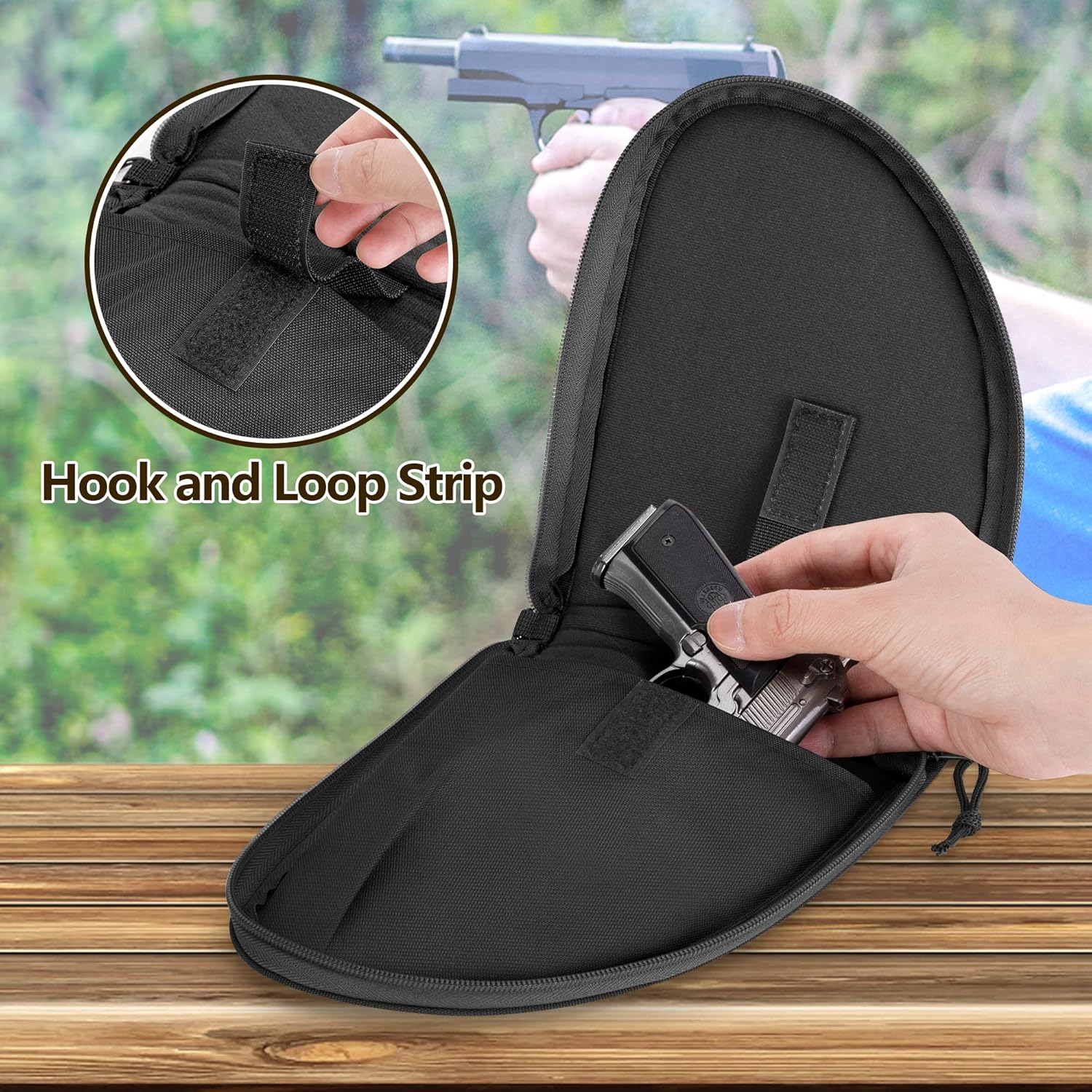 Custodie Imbottite per Pistola con Cerniera Chiudibile - immagine 2