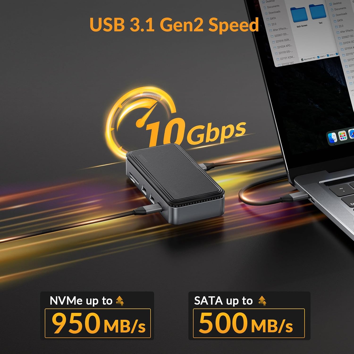 Idsonix Hub USB-C con Case SSD M.2 NVMe/SATA 10 Gbps - immagine 4