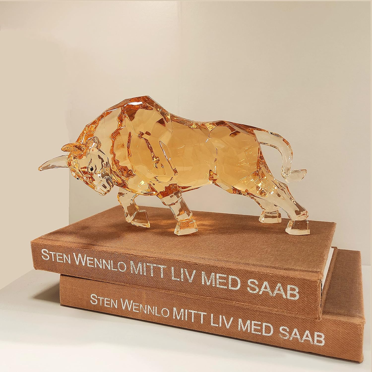 DARMOMOON FengShui - Statua Toro da Parete 21cm, Ambra - immagine 8