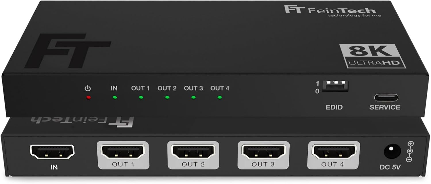 Feintech HDMI 2.1 Splitter Distributor SP410 (1 In 4 Out) - immagine 1