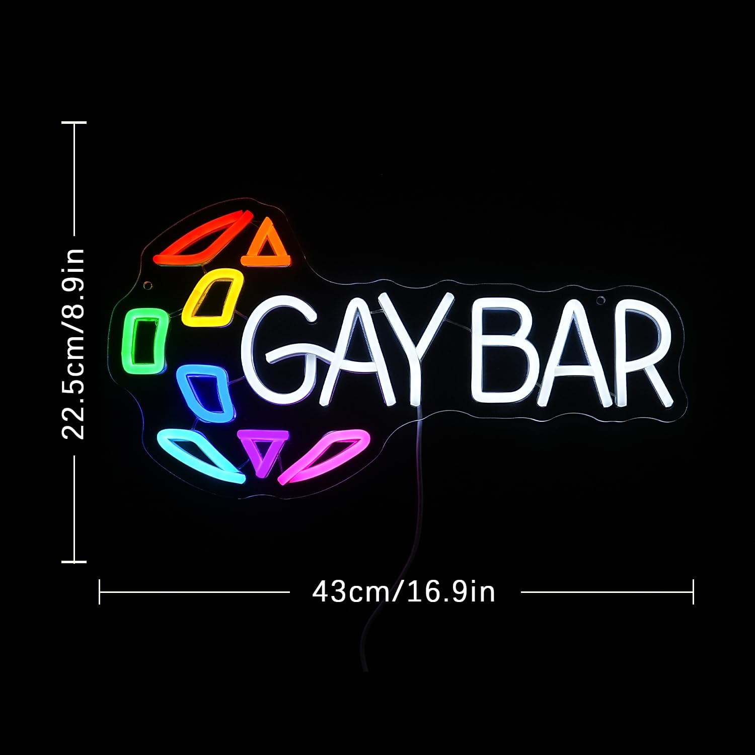 Bar Open Neon - Insegna LED Arcobaleno - immagine 5
