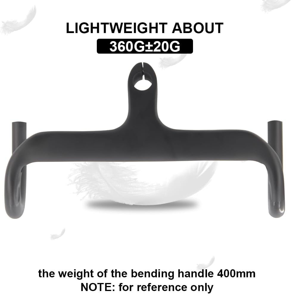 Alfa Pasca manubrio da corsa integrato 28.6mm manubrio bicicletta da corsa in carbonio 420 * 90mm manubrio - immagine 2